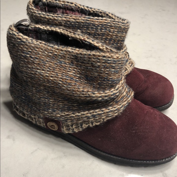 Maroon Ankle Boots - Muk Luks size 10